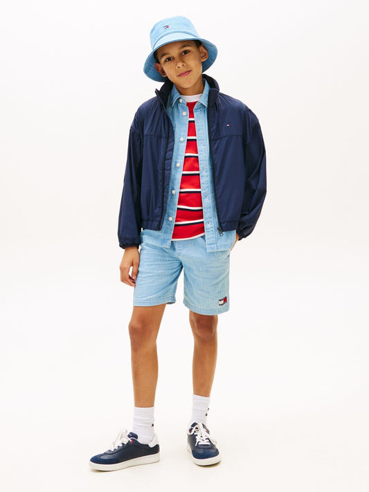 Tommy Hilfiger Blue Wavy Flag Herringbone Shorts image 2