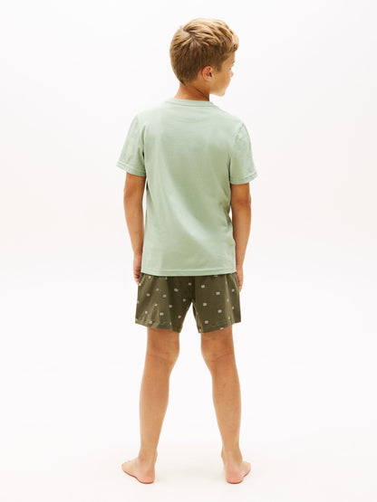Tommy Hilfiger Green Signature Crew Neck T-Shirts 2 Pack image 5