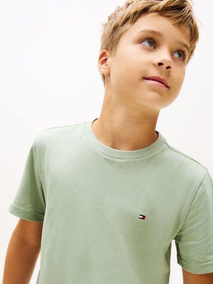 Tommy Hilfiger Green Signature Crew Neck T-Shirts 2 Pack image 6