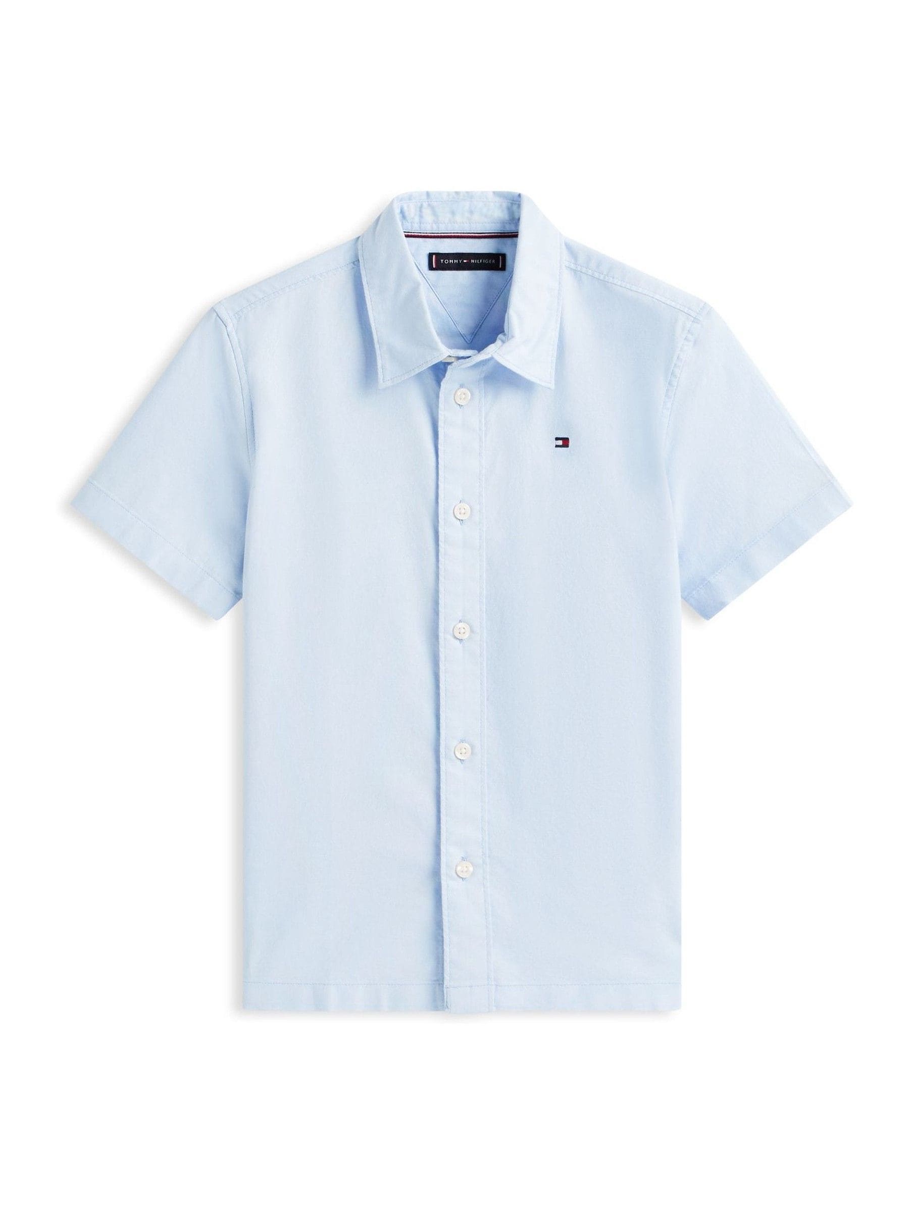 Dsiney Kidz - Tommy Hilfiger Blue Essential Flag Embroidery Short Sleeve Oxford Shirt image 6