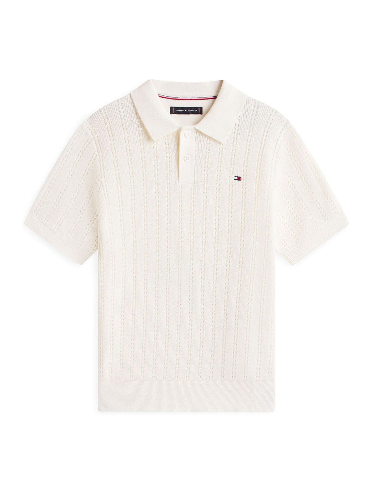 Dsiney Kidz - Tommy Hilfiger White Open Stitch Polo Sweater image 5
