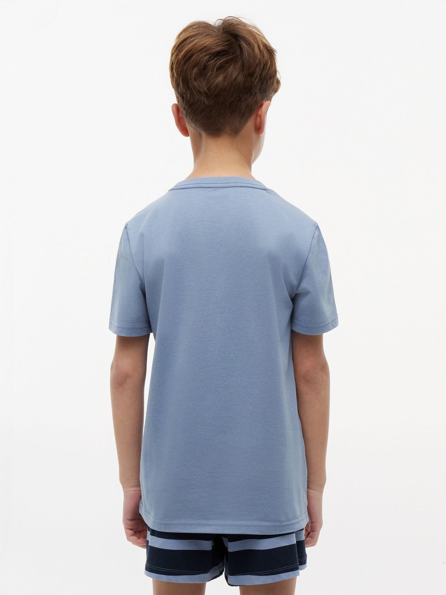 Tommy Hilfiger Sweet Blue / Brisk Blue Signature Crew Neck T-Shirts 2 Pack image 3