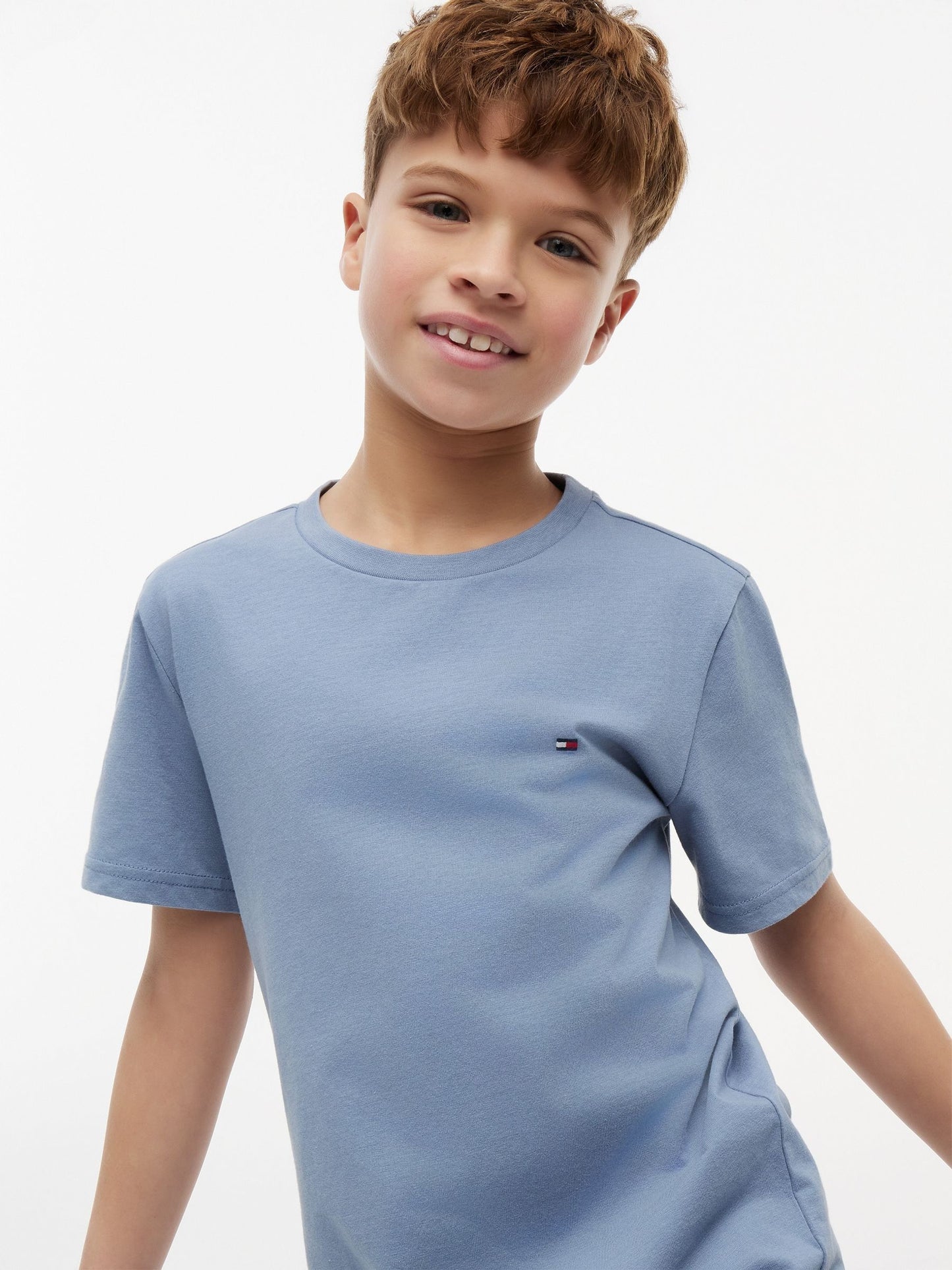 Tommy Hilfiger Sweet Blue / Brisk Blue Signature Crew Neck T-Shirts 2 Pack image 5