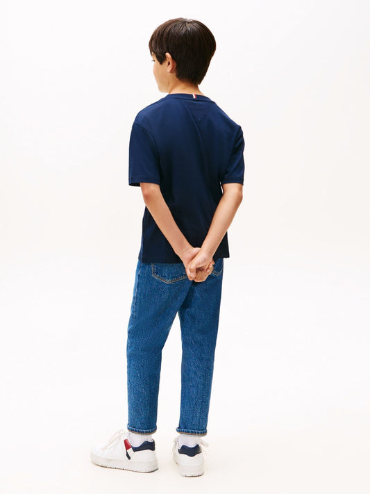 Tommy Hilfiger Blue Essential Flag Embroidery Crew Neck T-Shirt image 2