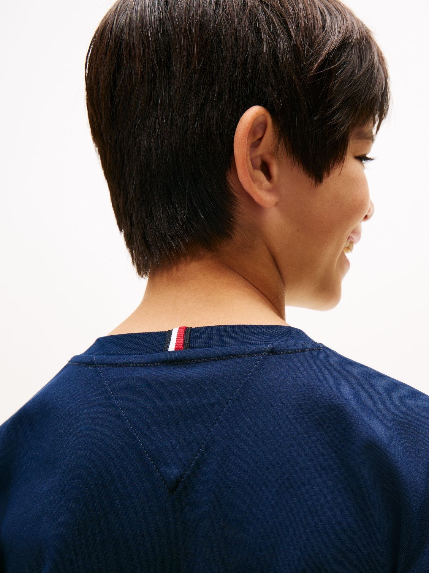 Tommy Hilfiger Blue Essential Flag Embroidery Crew Neck T-Shirt image 4