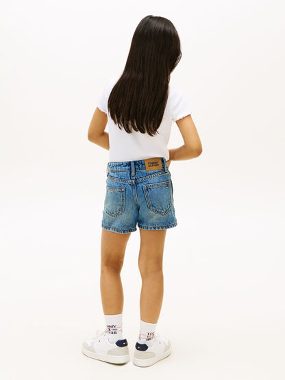 Dsiney Kidz - Tommy Hilfiger Blue Faded Skinny Denim Shorts image 3