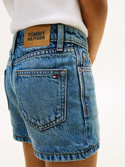 Dsiney Kidz - Tommy Hilfiger Blue Faded Skinny Denim Shorts image 4