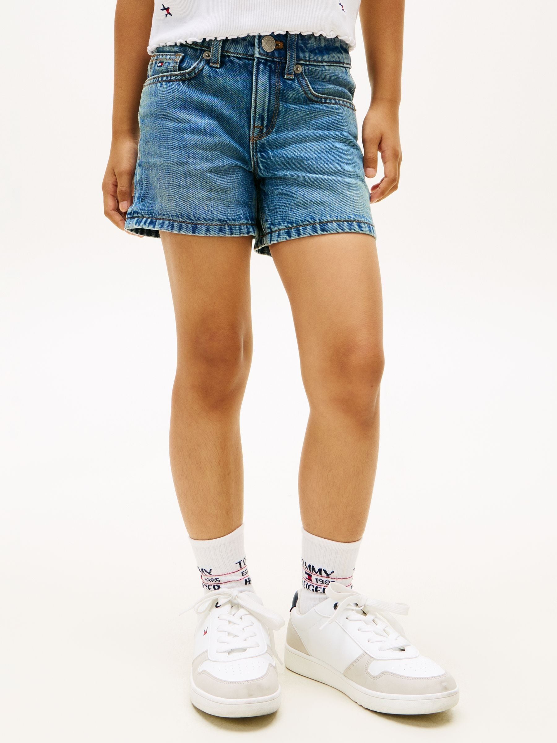 Dsiney Kidz - Tommy Hilfiger Blue Faded Skinny Denim Shorts image 1