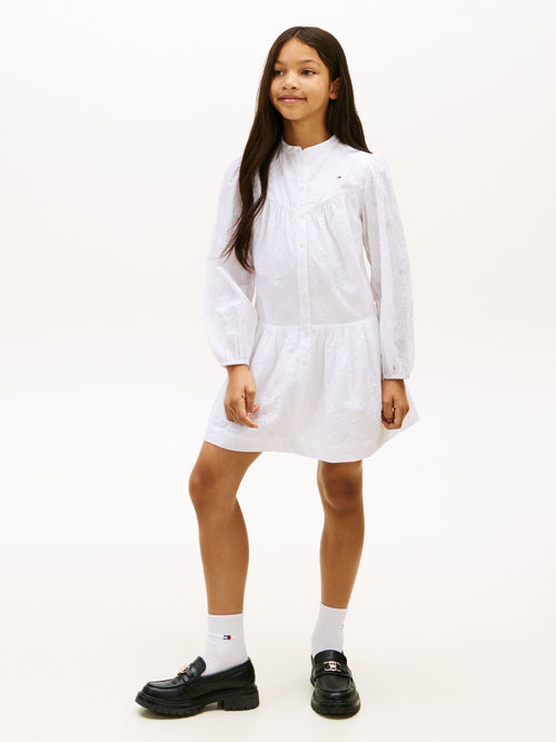 Tommy Hilfiger White Broderie Anglaise Shirt Dress image 1