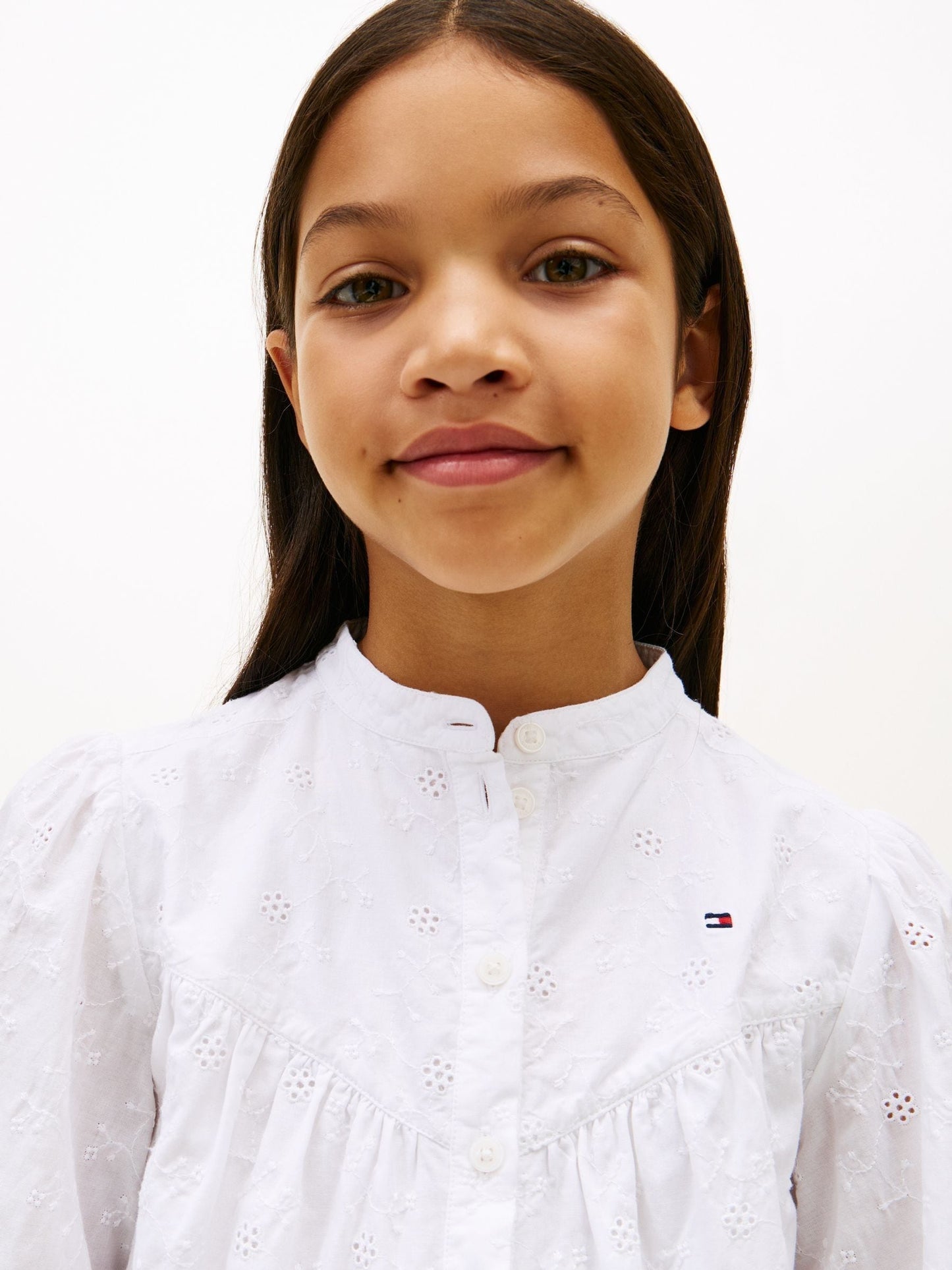Tommy Hilfiger White Broderie Anglaise Shirt Dress image 3