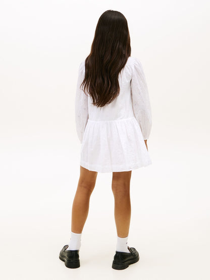Tommy Hilfiger White Broderie Anglaise Shirt Dress image 4