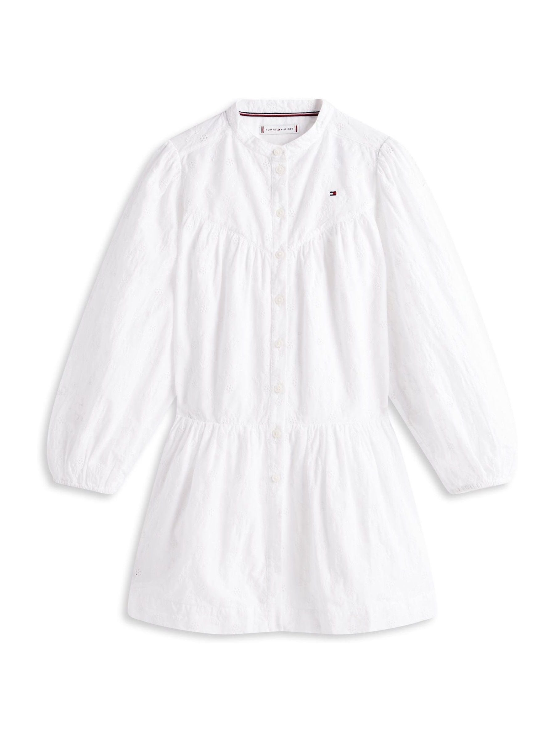 Tommy Hilfiger White Broderie Anglaise Shirt Dress image 5