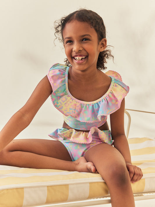Dsiney Kidz - Pastel Rainbow Animal Ruffle Bikini (3-16yrs) image 1