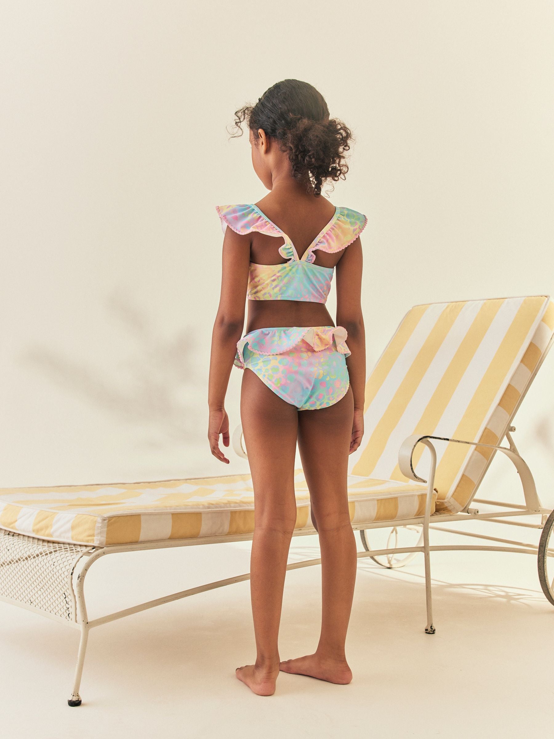 Dsiney Kidz - Pastel Rainbow Animal Ruffle Bikini (3-16yrs) image 3