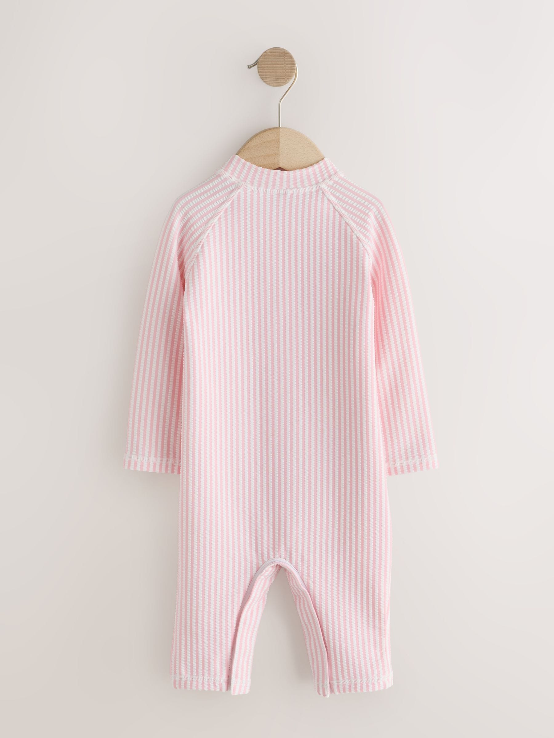 Dsiney Kidz - Pink Striped Sunsafe Swimsuit and Hat Set (3mths-7yrs) image 6