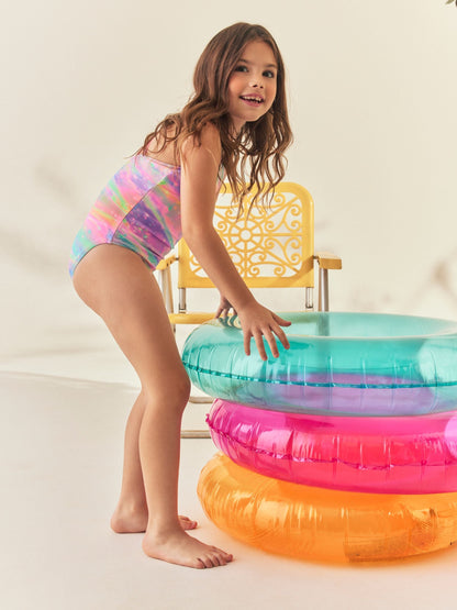 Rainbow Galaxy Double Strap Swimsuit (3-16yrs) image 4