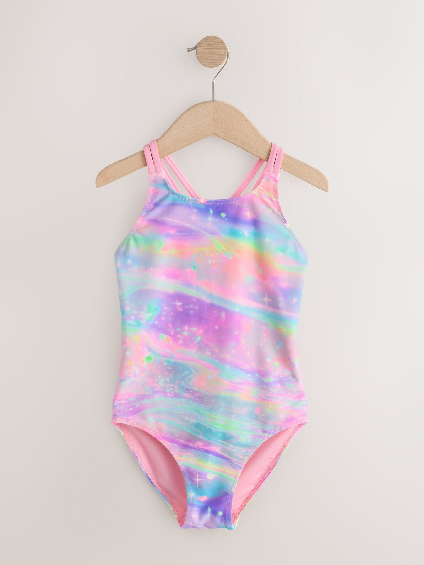 Rainbow Galaxy Double Strap Swimsuit (3-16yrs) image 5