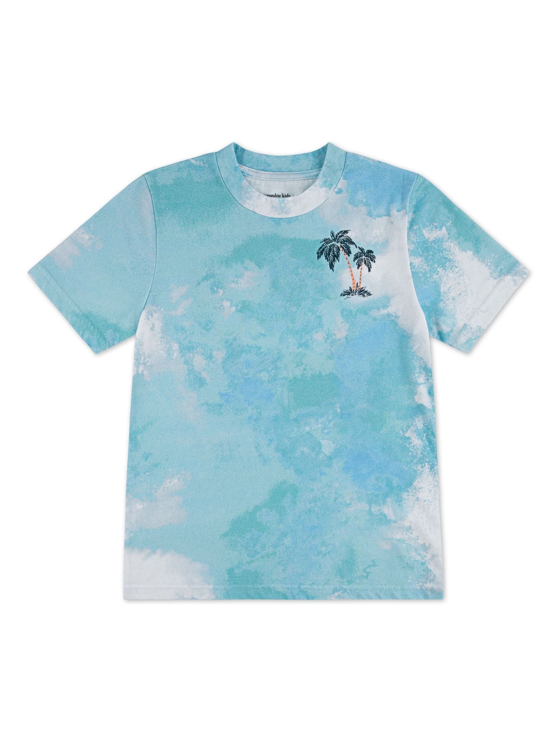 Dsiney Kidz - Abercrombie & Fitch White Tie Dye Back Graphic Short Sleeve T-Shirt image 2