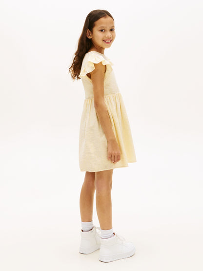 Tommy Hilfiger Yellow Stripe Seersucker Fit And Flare Dress image 2