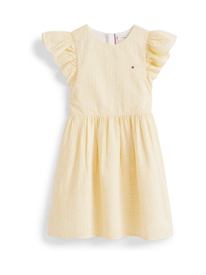 Tommy Hilfiger Yellow Stripe Seersucker Fit And Flare Dress image 5