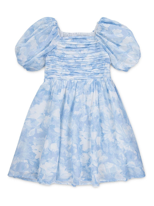 Abercrombie & Fitch Blue Emerson Gauze Puff Sleeve Dress image 1