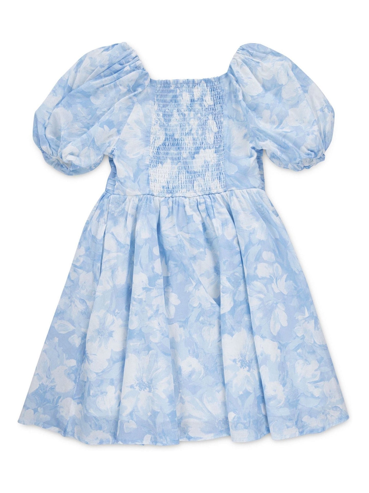 Abercrombie & Fitch Blue Emerson Gauze Puff Sleeve Dress image 2