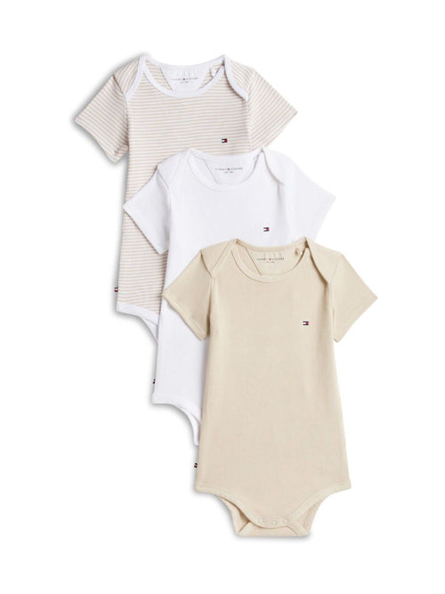 Tommy Hilfiger White Ribbed Bodysuits Gift Box 3 Pack image 1