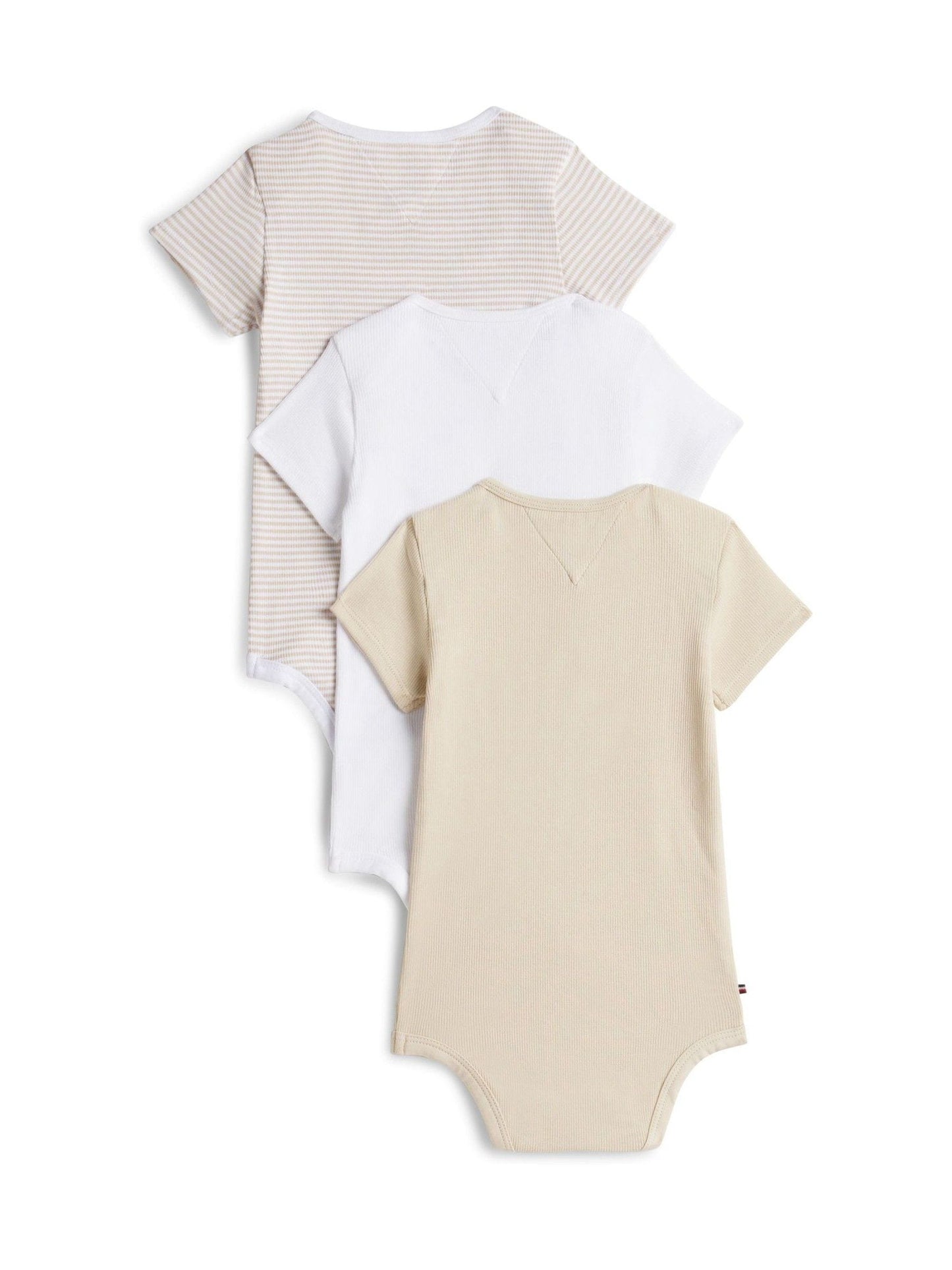 Tommy Hilfiger White Ribbed Bodysuits Gift Box 3 Pack image 2