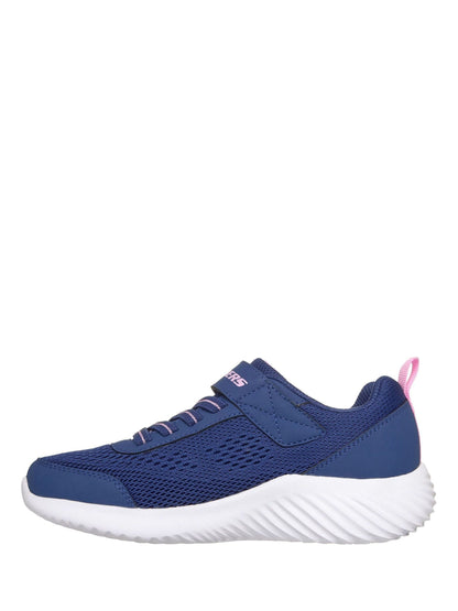 Skechers Navy Bounder Gore and Strap Kids Trainers image 2