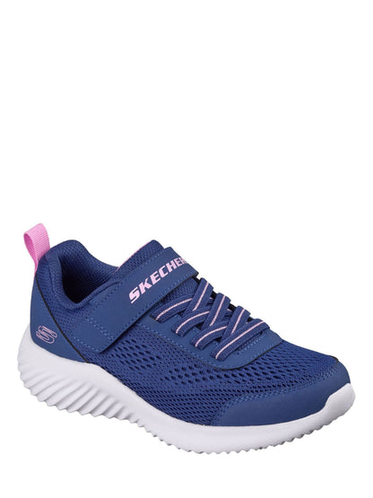 Skechers Navy Bounder Gore and Strap Kids Trainers image 3