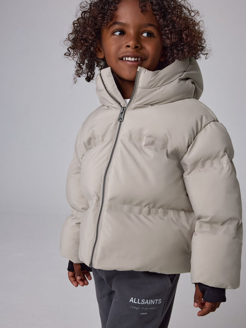 smALLSAINTS Neutral Heatseal Logo Short Length Coat - image 1
