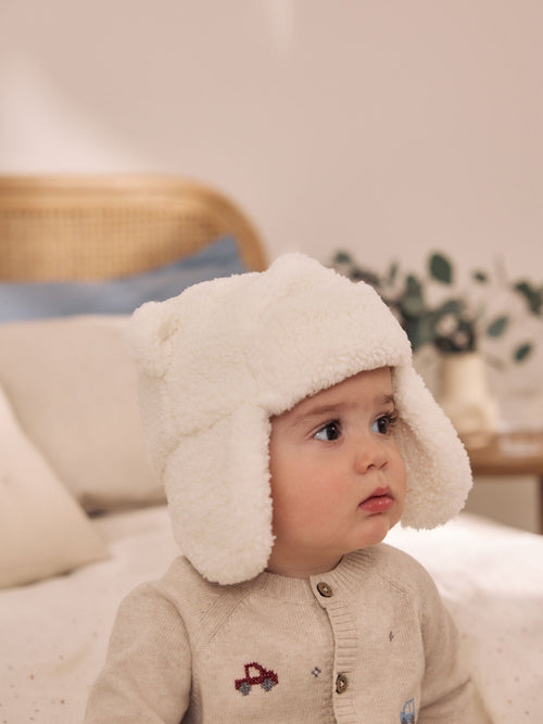 Dsiney Kidz - Cream Borg Trapper Baby Hat image 1