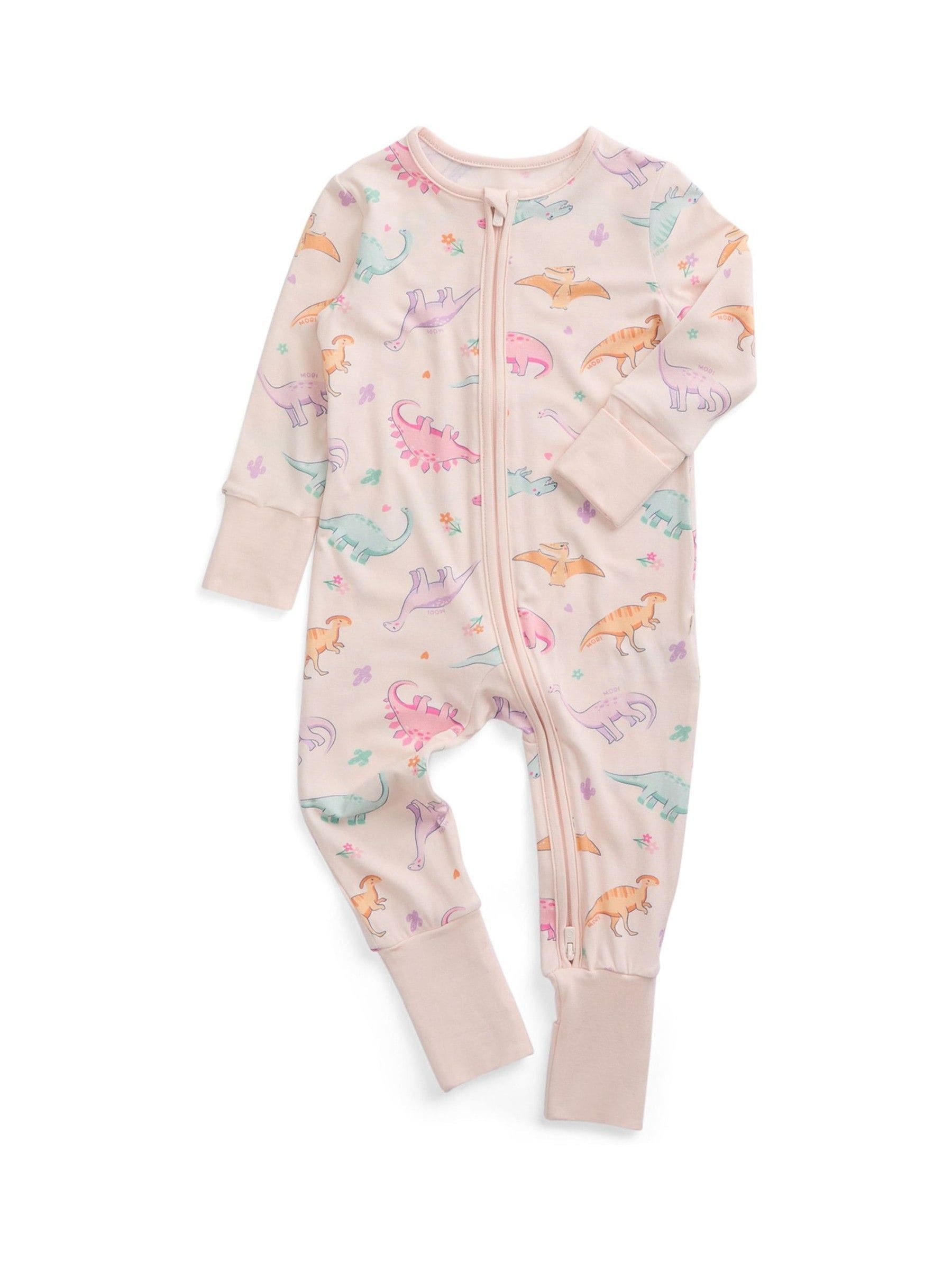 MORI Pink Supersoft Dinosaur Nights Clever Zip Sleepsuit image 5