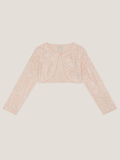Monsoon Pink Emilia Lace Scallop Cardigan image 2