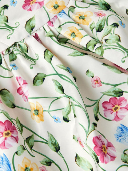 Monsoon Cream Dancer Floral Basque Party Dress image 4