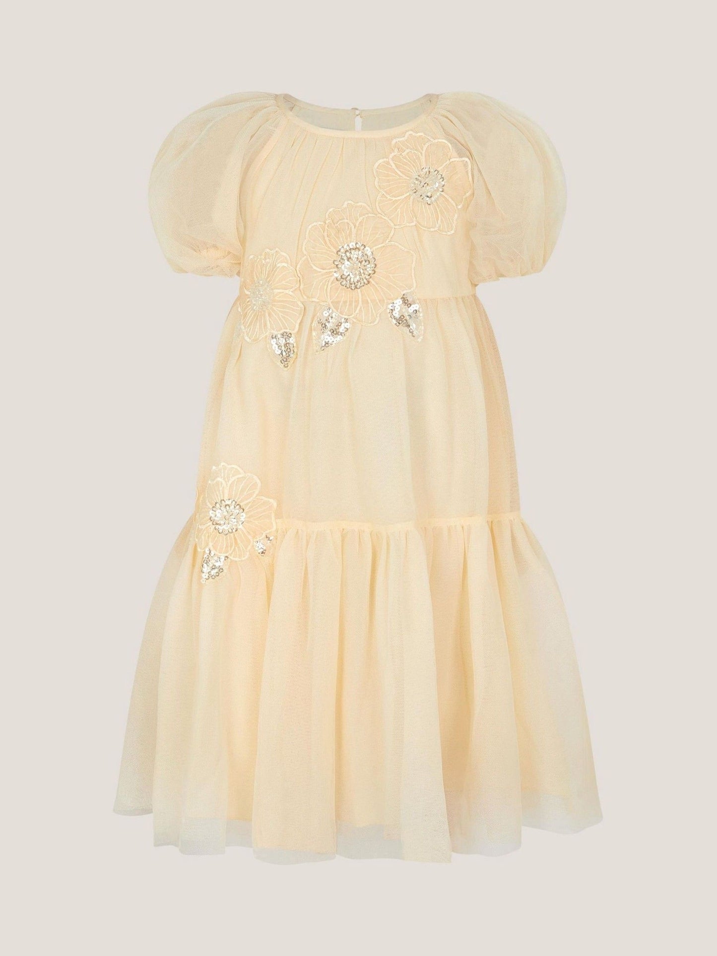 Monsoon Yellow Leila Floral Embellished Party Dress image 2