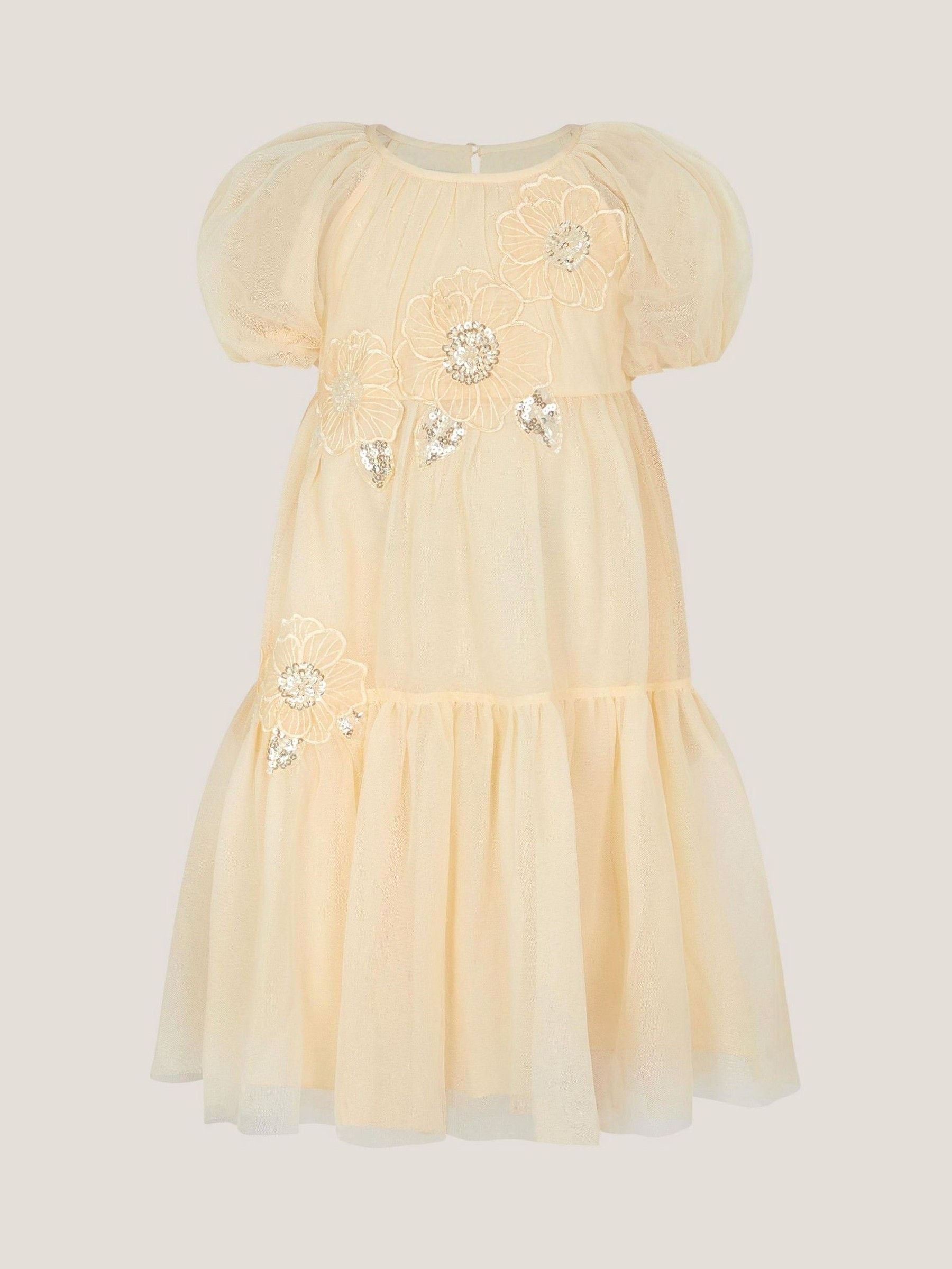 Monsoon Yellow Leila Floral Embellished Party Dress image 2