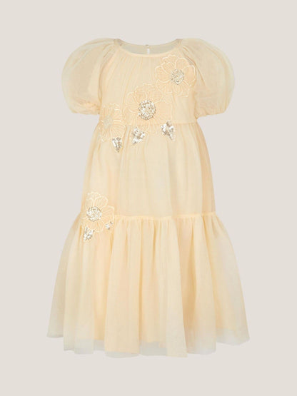 Monsoon Yellow Leila Floral Embellished Party Dress image 2