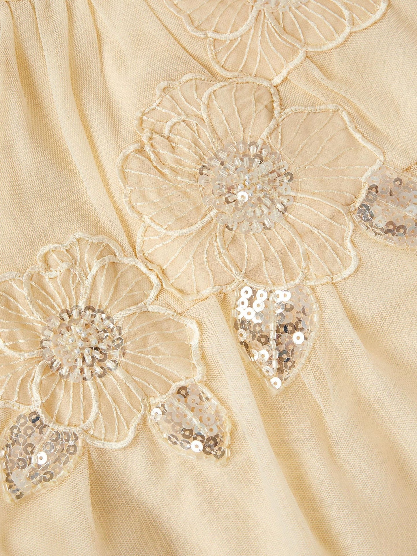 Monsoon Yellow Leila Floral Embellished Party Dress image 4