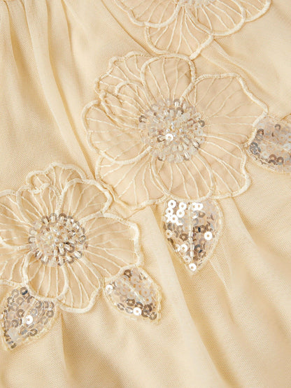 Monsoon Yellow Leila Floral Embellished Party Dress image 4