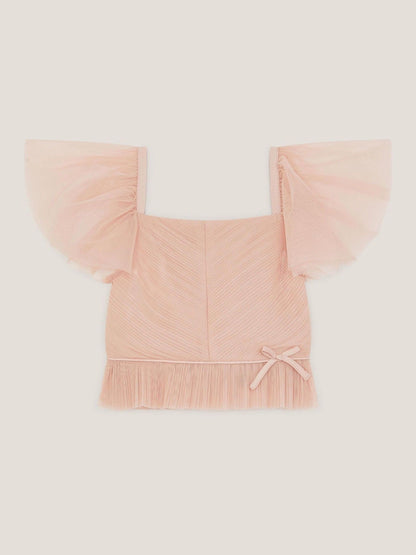 Monsoon Pink Olene Pleat Tulle Top image 2