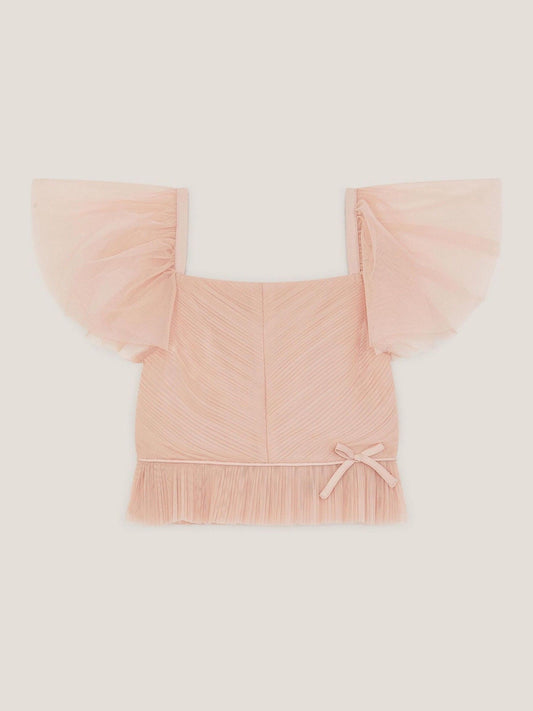 Monsoon Pink Olene Pleat Tulle Top image 2