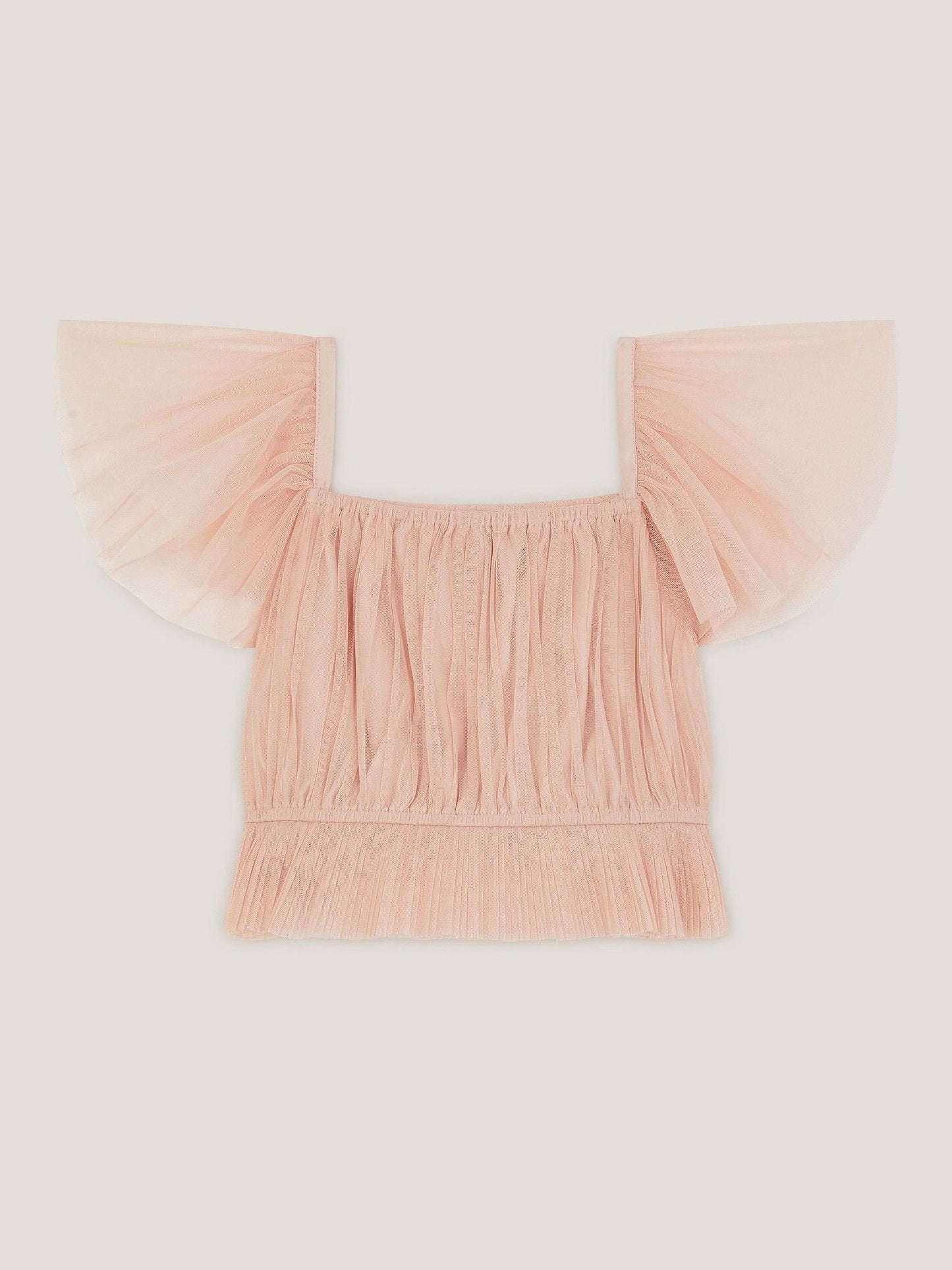 Monsoon Pink Olene Pleat Tulle Top image 3