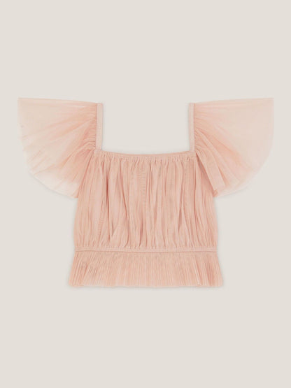 Monsoon Pink Olene Pleat Tulle Top image 3
