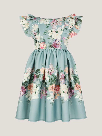 Monsoon Blue Cassie Floral Print Ruffle Dress image 2