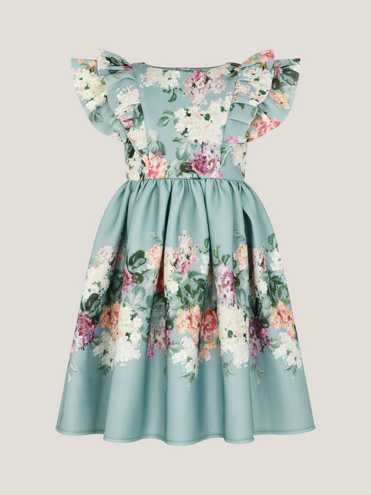 Monsoon Blue Cassie Floral Print Ruffle Dress image 2
