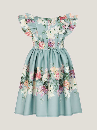 Monsoon Blue Cassie Floral Print Ruffle Dress image 3