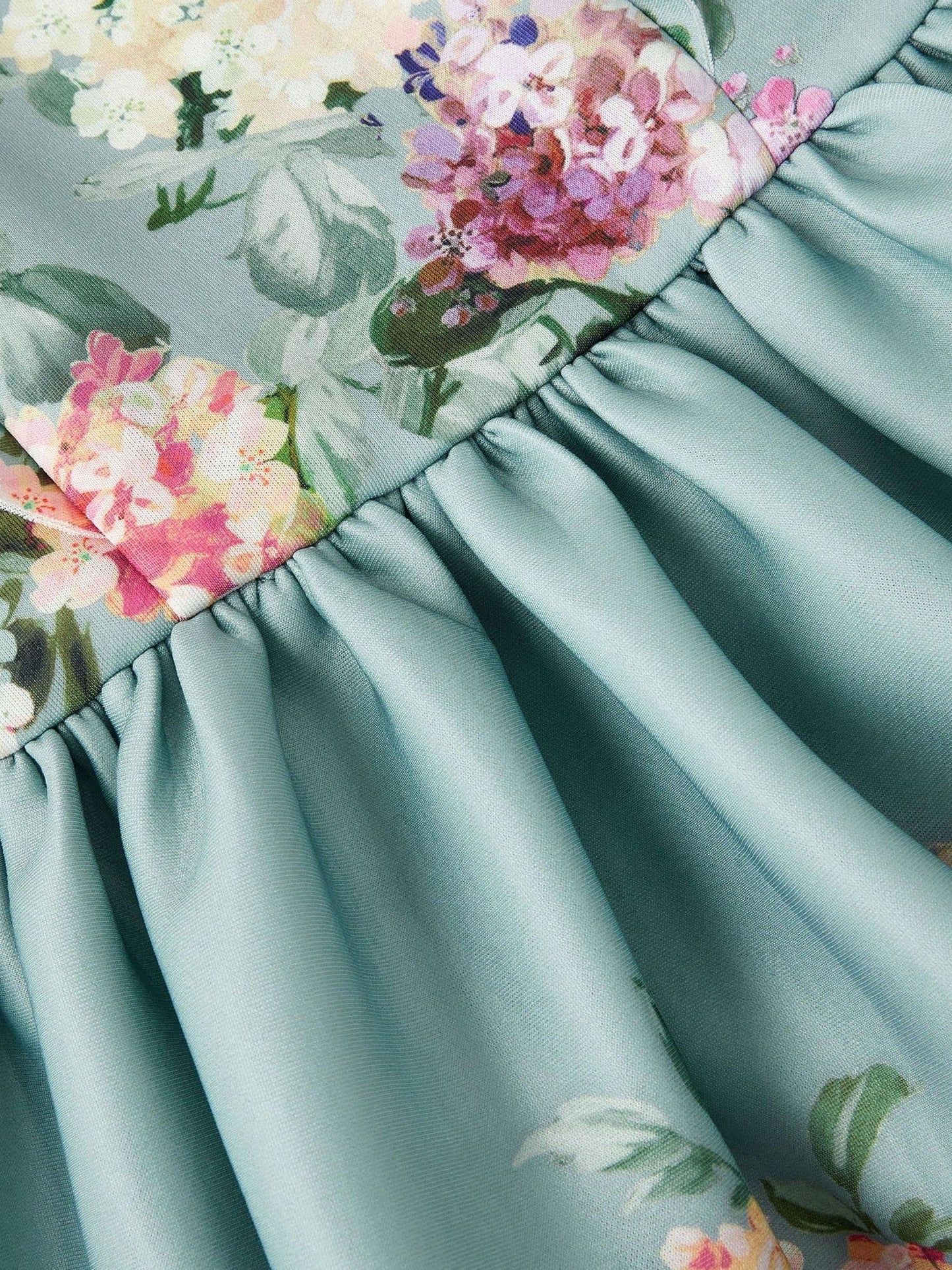 Monsoon Blue Cassie Floral Print Ruffle Dress image 4