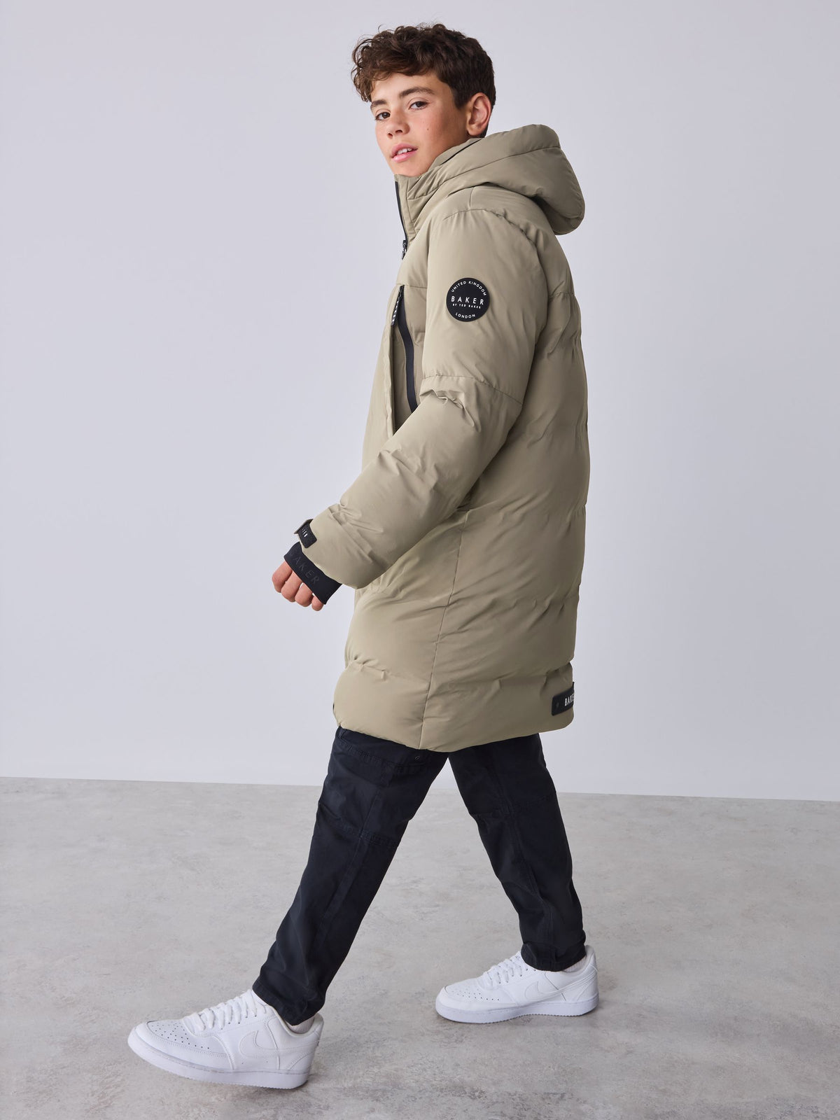 Baker by Ted Baker Stone Shower Resistant Longline Padded Coat - image 2