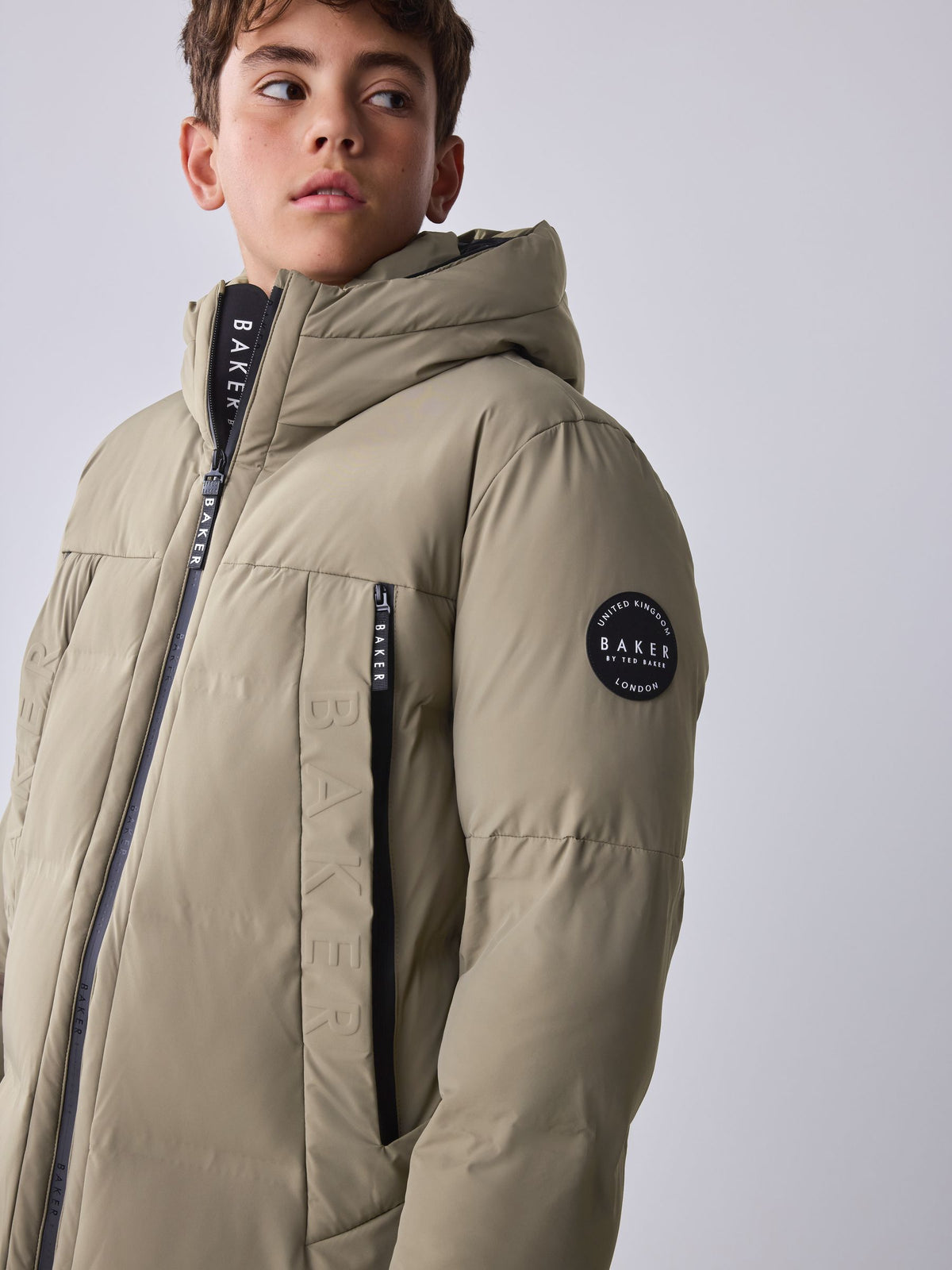 Baker by Ted Baker Stone Shower Resistant Longline Padded Coat - image 4